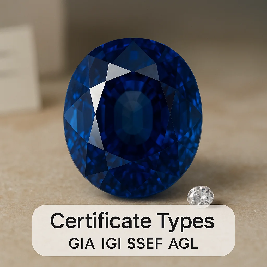 Certificate Types GIA IGI SSEF AGL