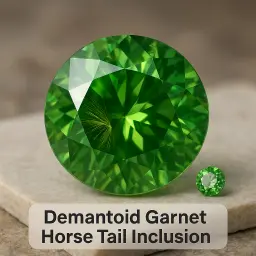 Demantoid Garnet Horse Tail Inclusion